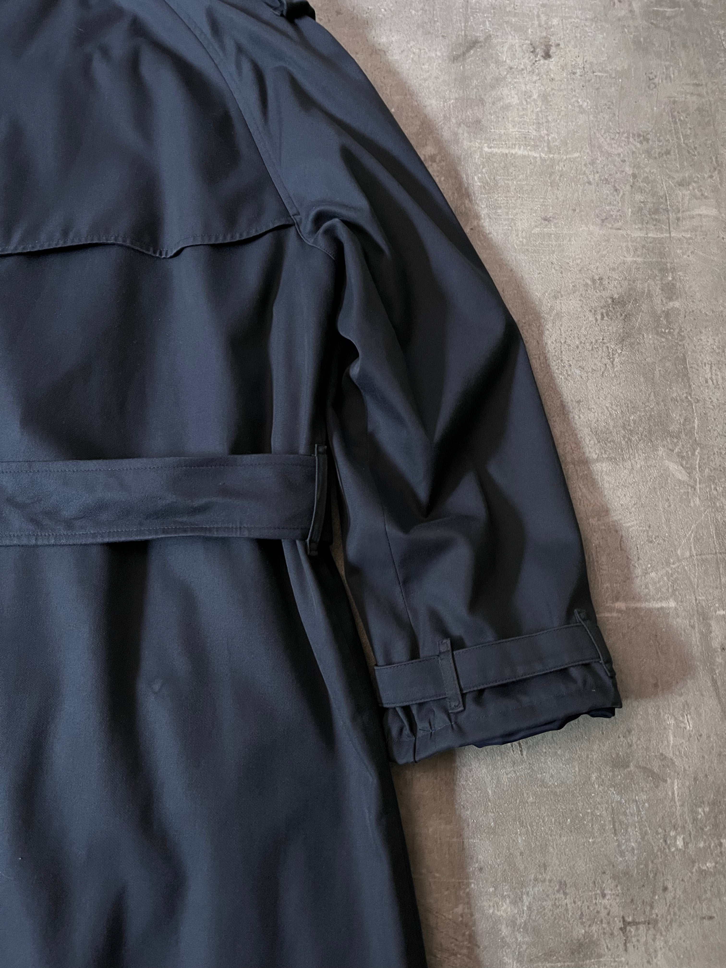 90s Burberrys Nova Check Trench Coat Navy Men - L