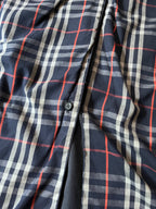 90s Burberrys Nova Check Trench Coat Navy Men - L