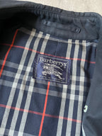 90s Burberrys Nova Check Trench Coat Navy Men - L