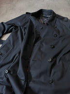 90s Burberrys Nova Check Trench Coat Navy Men - L