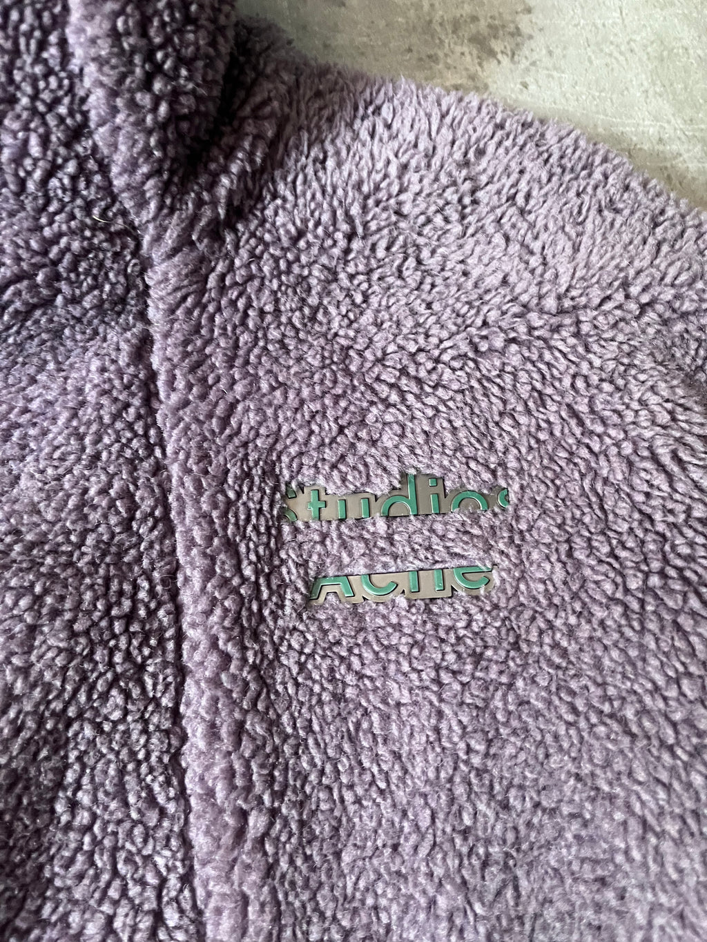 Acne Studios Teddy Fleece Oversize Jacket Purple Men - S