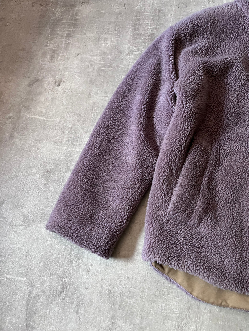 Acne Studios Teddy Fleece Oversize Jacket Purple Men - S