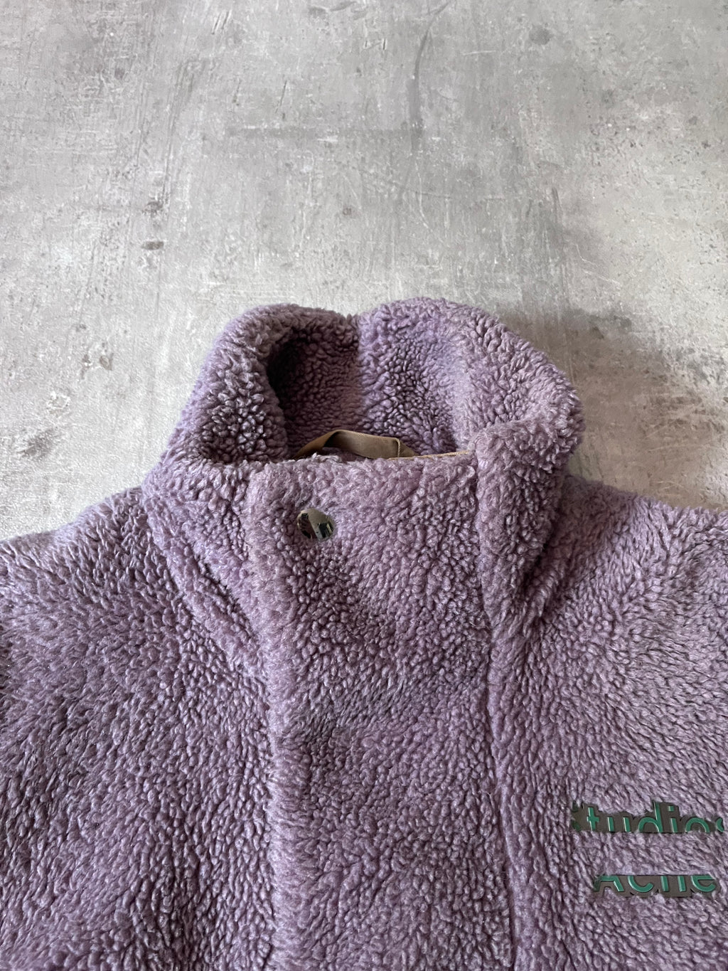 Acne Studios Teddy Fleece Oversize Jacket Purple Men - S