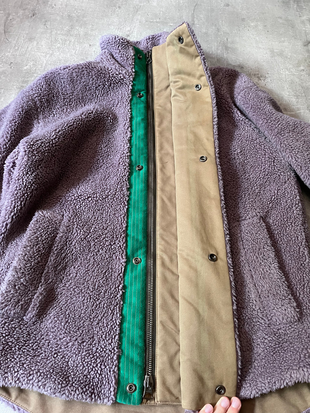 Acne Studios Teddy Fleece Oversize Jacket Purple Men - S