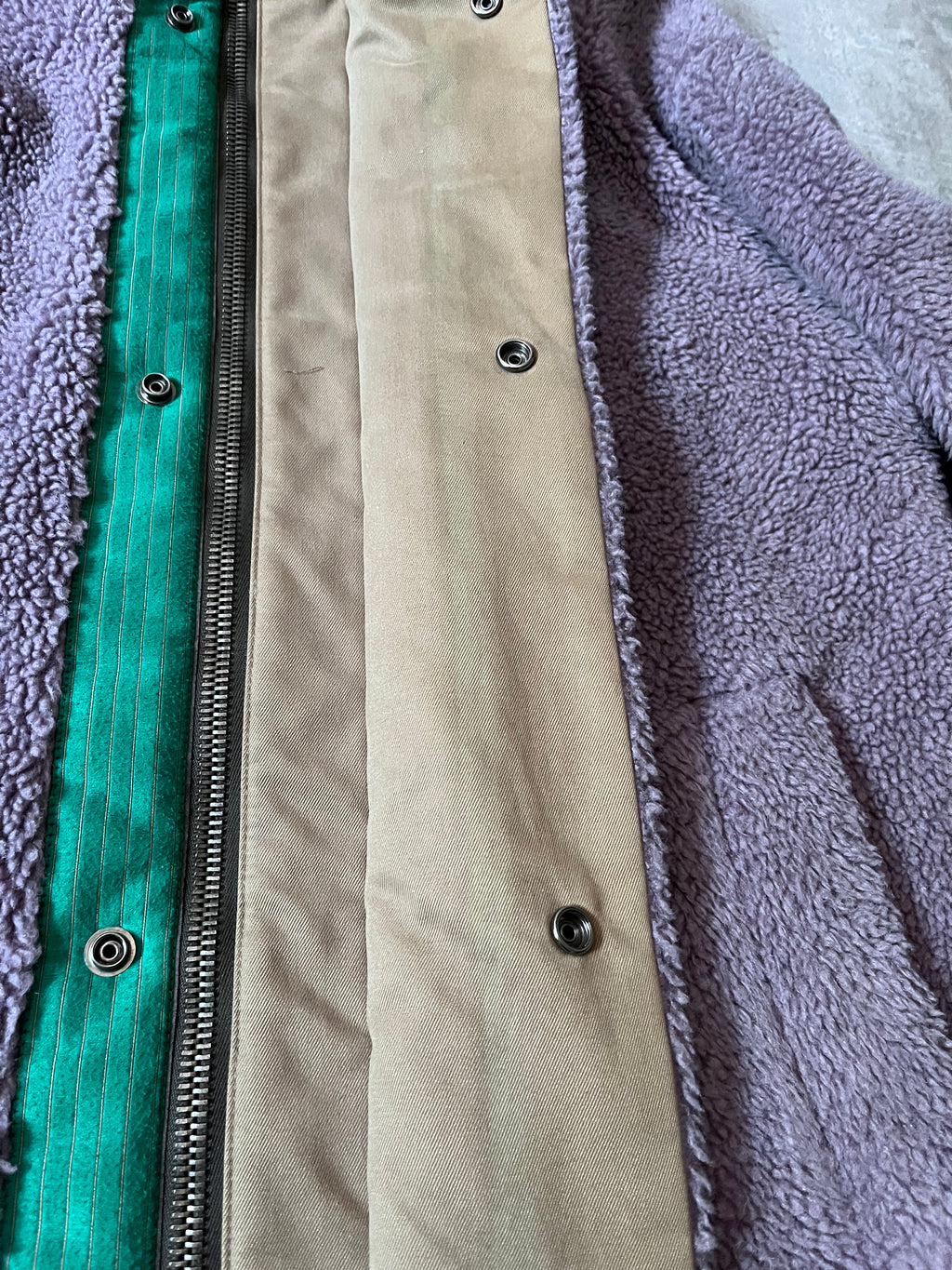 Acne Studios Teddy Fleece Oversize Jacket Purple Men - S