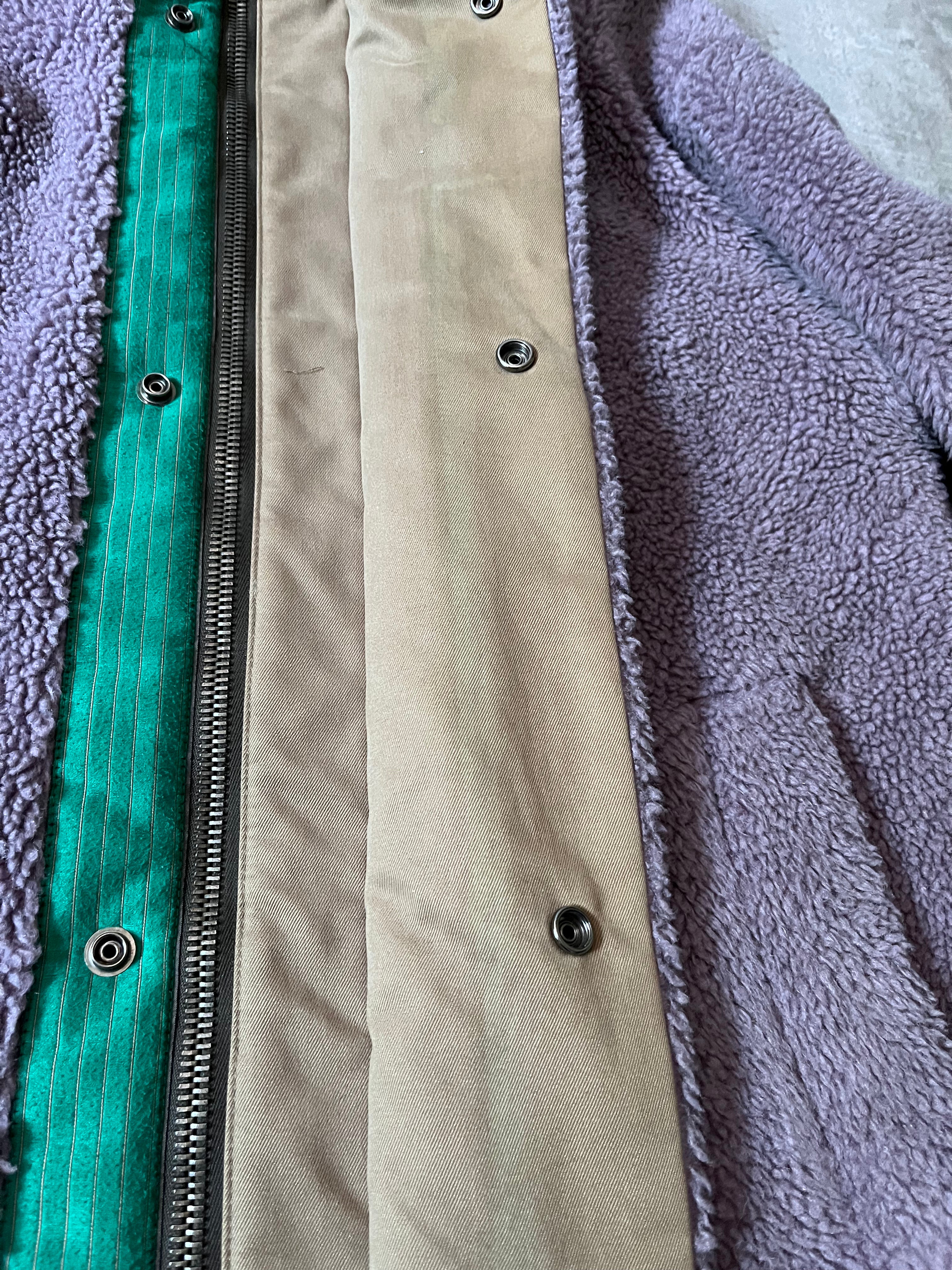 Acne Studios Teddy Fleece Oversize Jacket Purple Men - S
