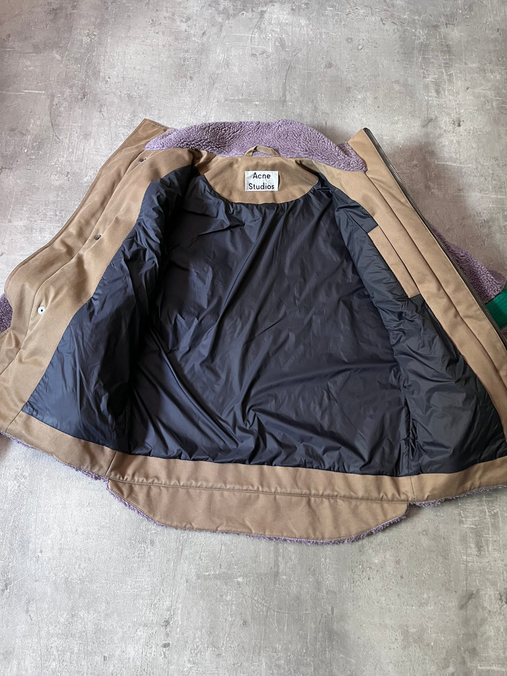 Acne Studios Teddy Fleece Oversize Jacket Purple Men - S