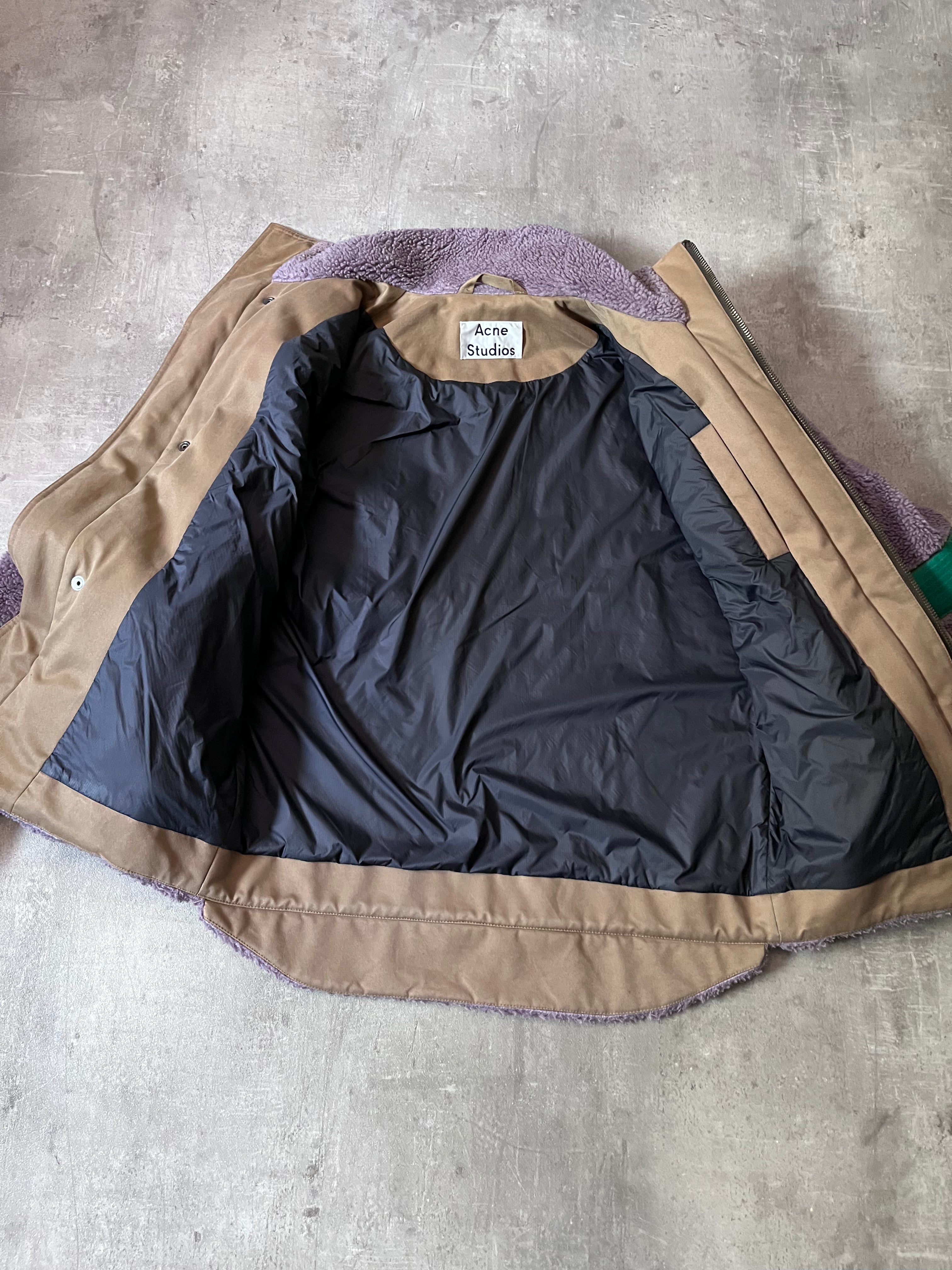 Acne Studios Teddy Fleece Oversize Jacket Purple Men - S