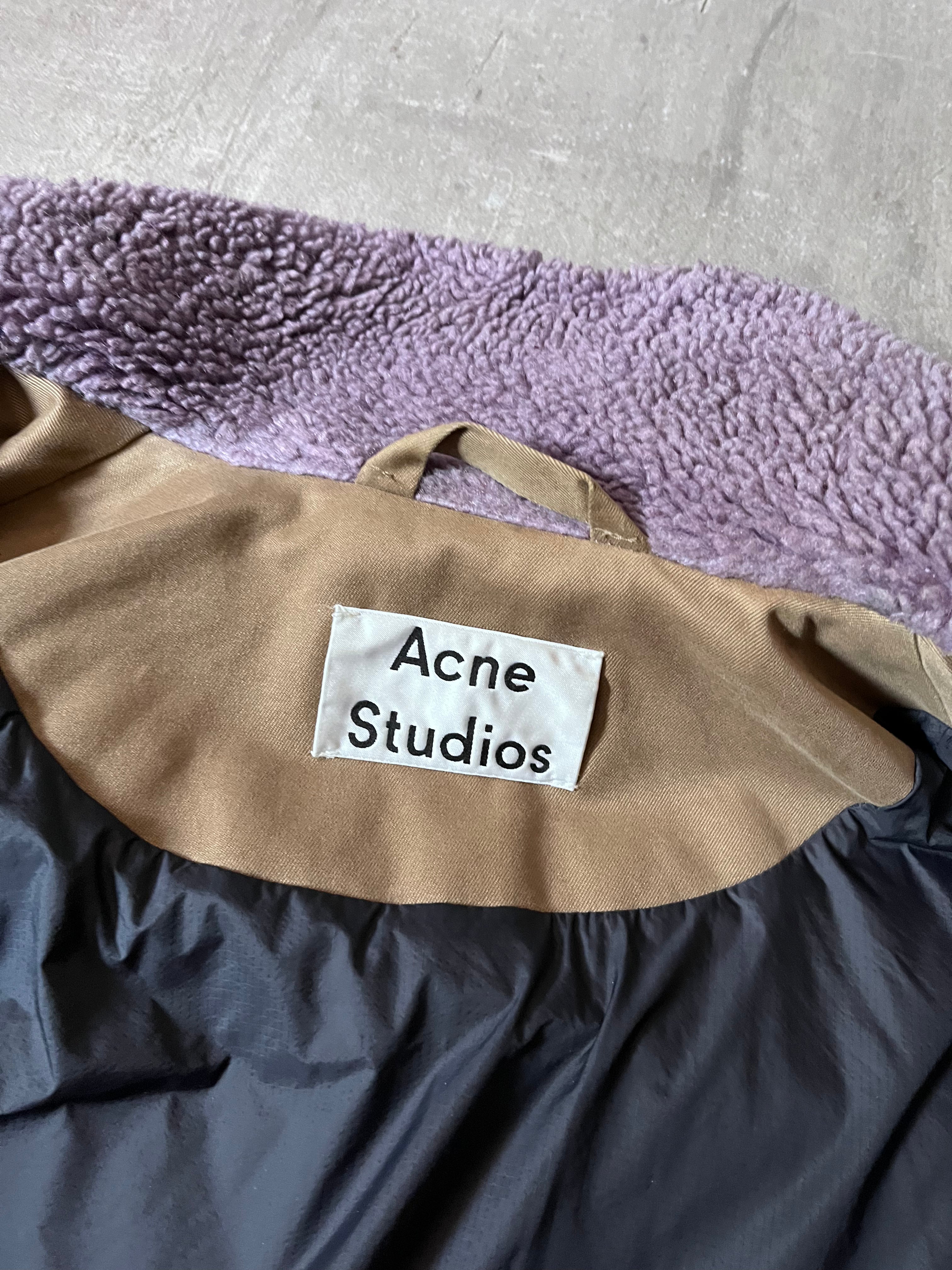 Acne Studios Teddy Fleece Oversize Jacket Purple Men - S
