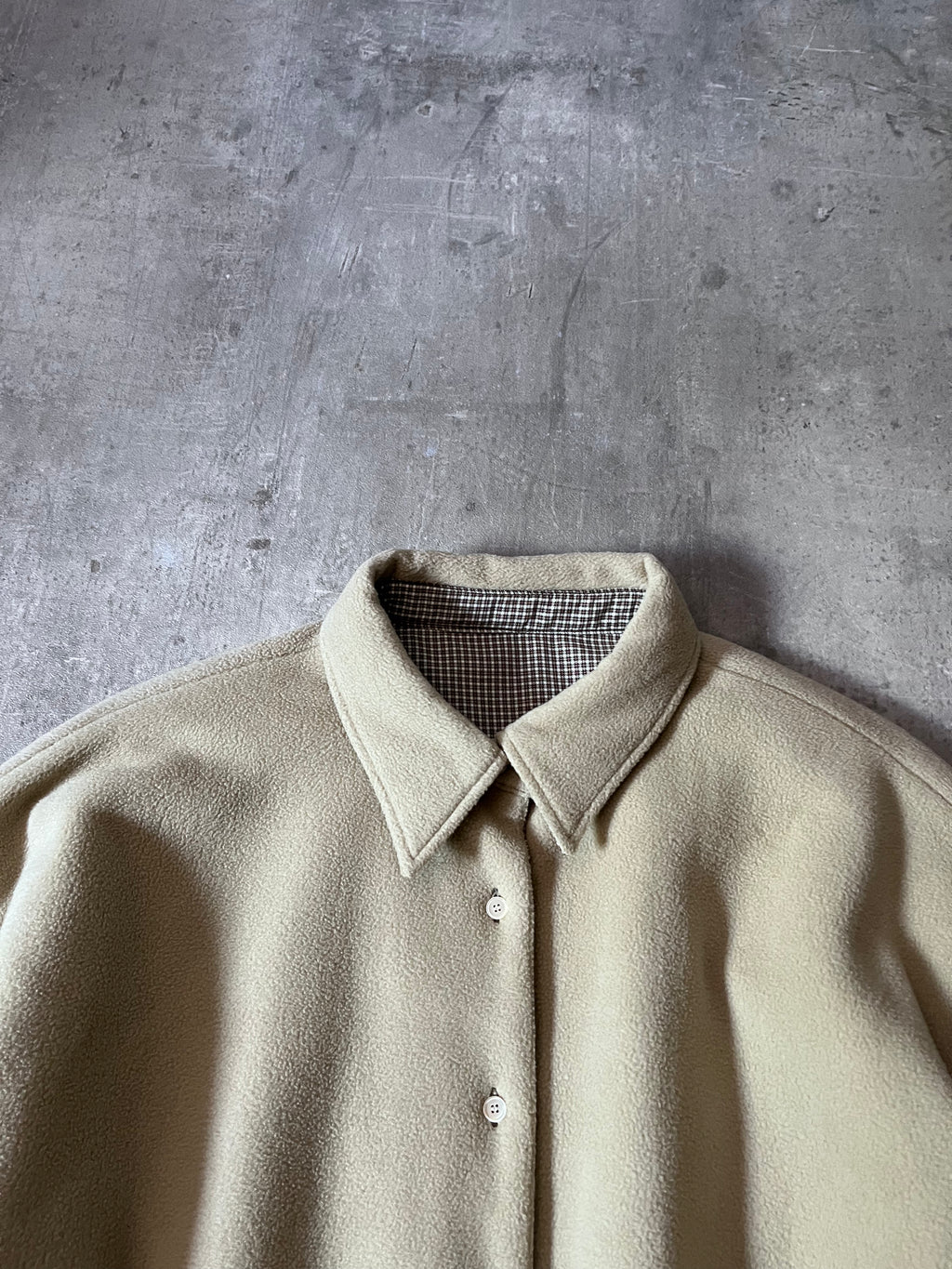 Acne Studios Reversible Fleece Overshirt Jacket Beige Men - L