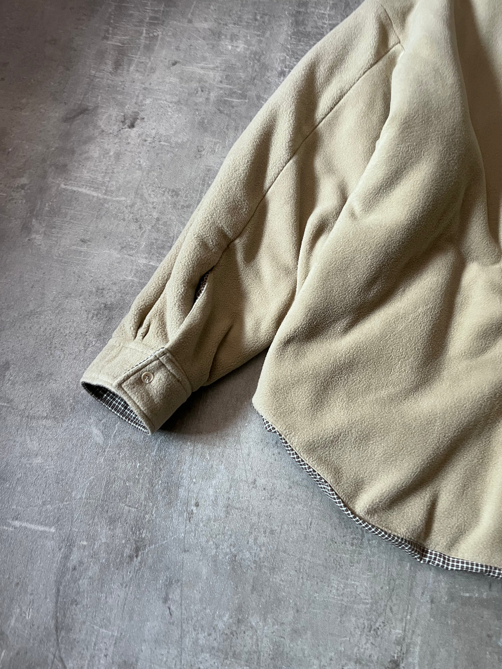 Acne Studios Reversible Fleece Overshirt Jacket Beige Men - L