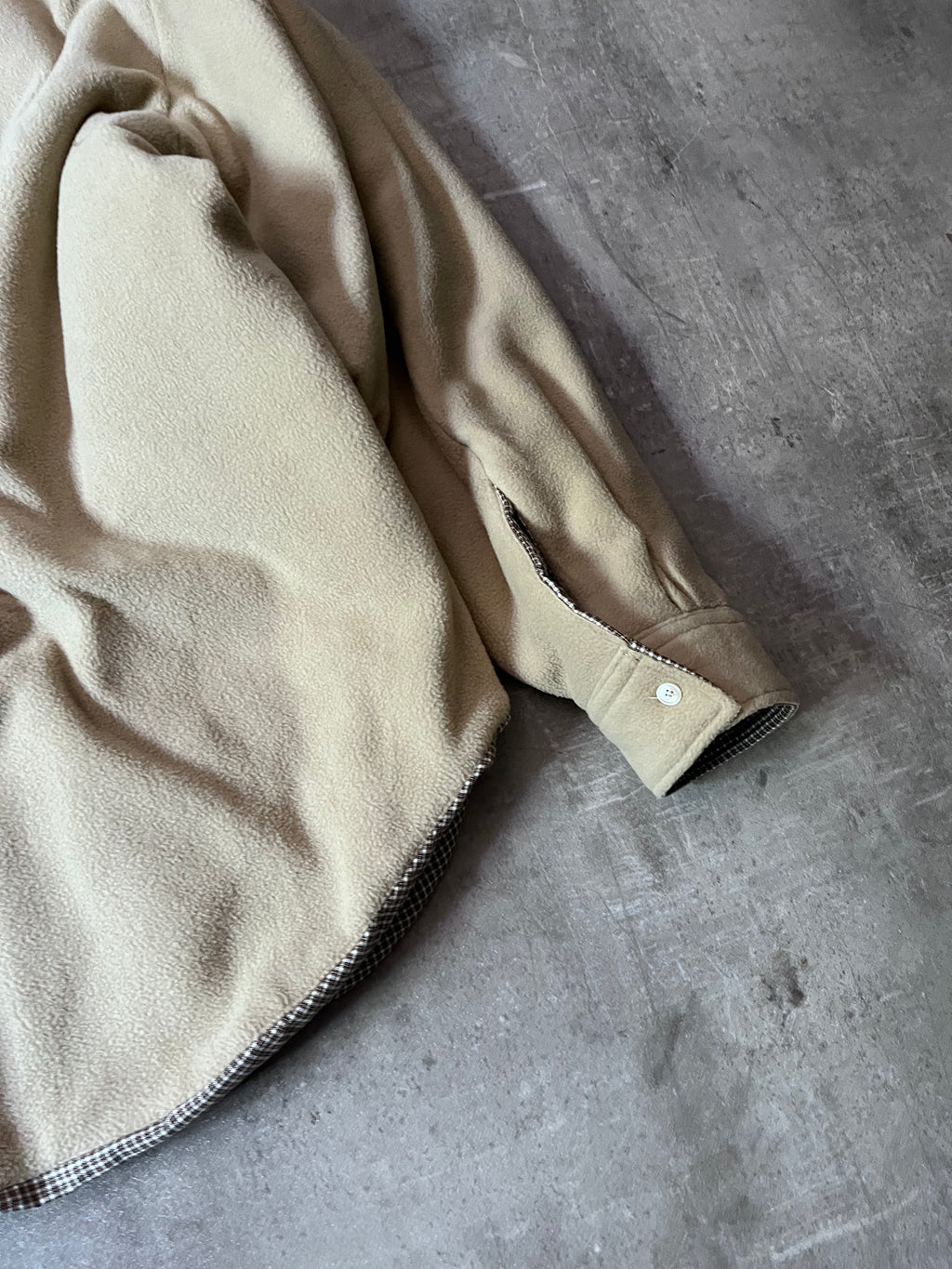 Acne Studios Reversible Fleece Overshirt Jacket Beige Men - L