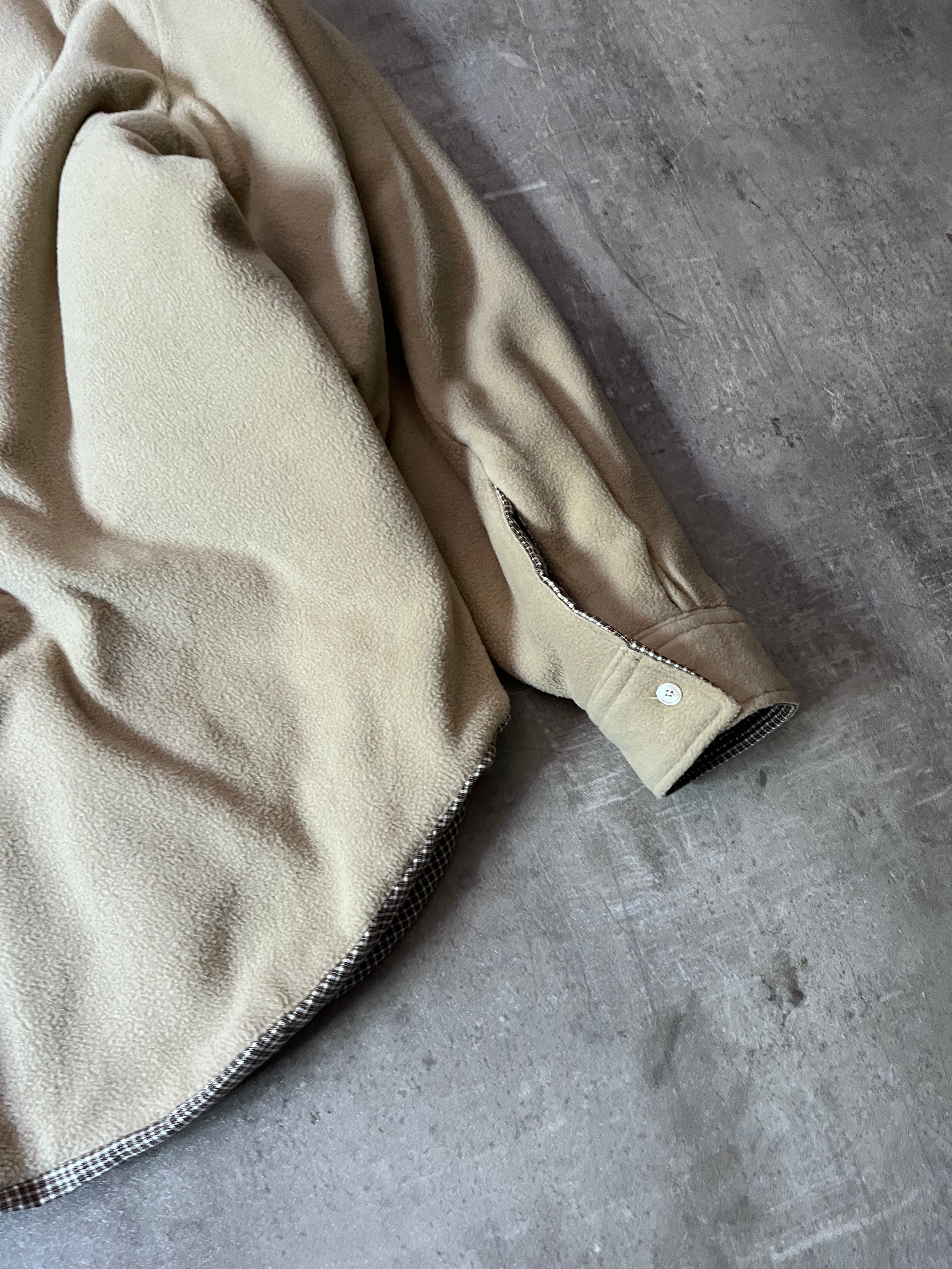 Acne Studios Reversible Fleece Overshirt Jacket Beige Men - L