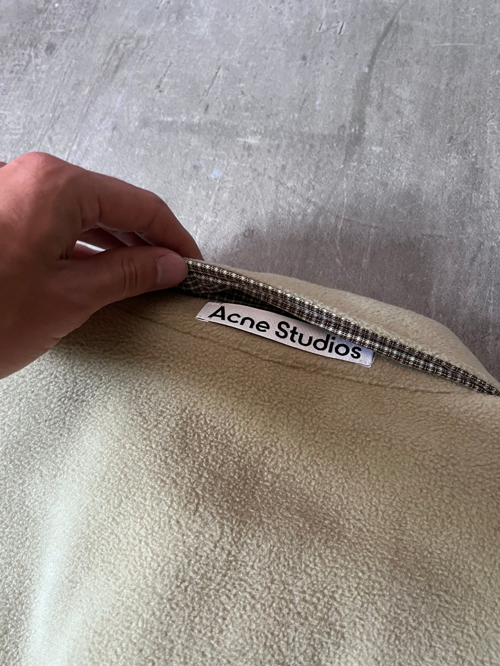 Acne Studios Reversible Fleece Overshirt Jacket Beige Men - L