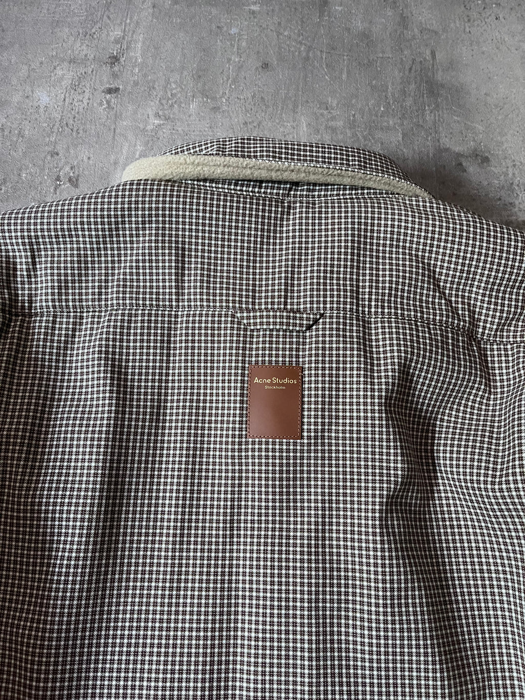 Acne Studios Reversible Fleece Overshirt Jacket Beige Men - L