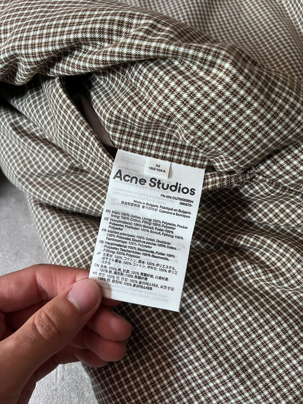 Acne Studios Reversible Fleece Overshirt Jacket Beige Men - L