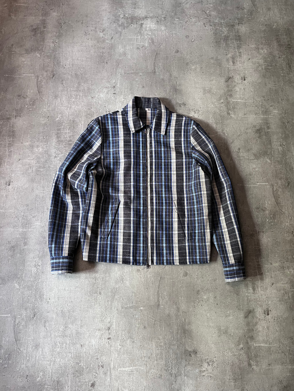 S/S 2016 Acne Studios Malcom Wool Tartan Jacket Blue Men - M