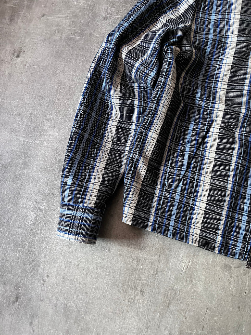 S/S 2016 Acne Studios Malcom Wool Tartan Jacket Blue Men - M