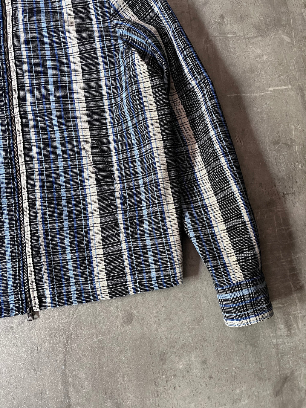 S/S 2016 Acne Studios Malcom Wool Tartan Jacket Blue Men - M