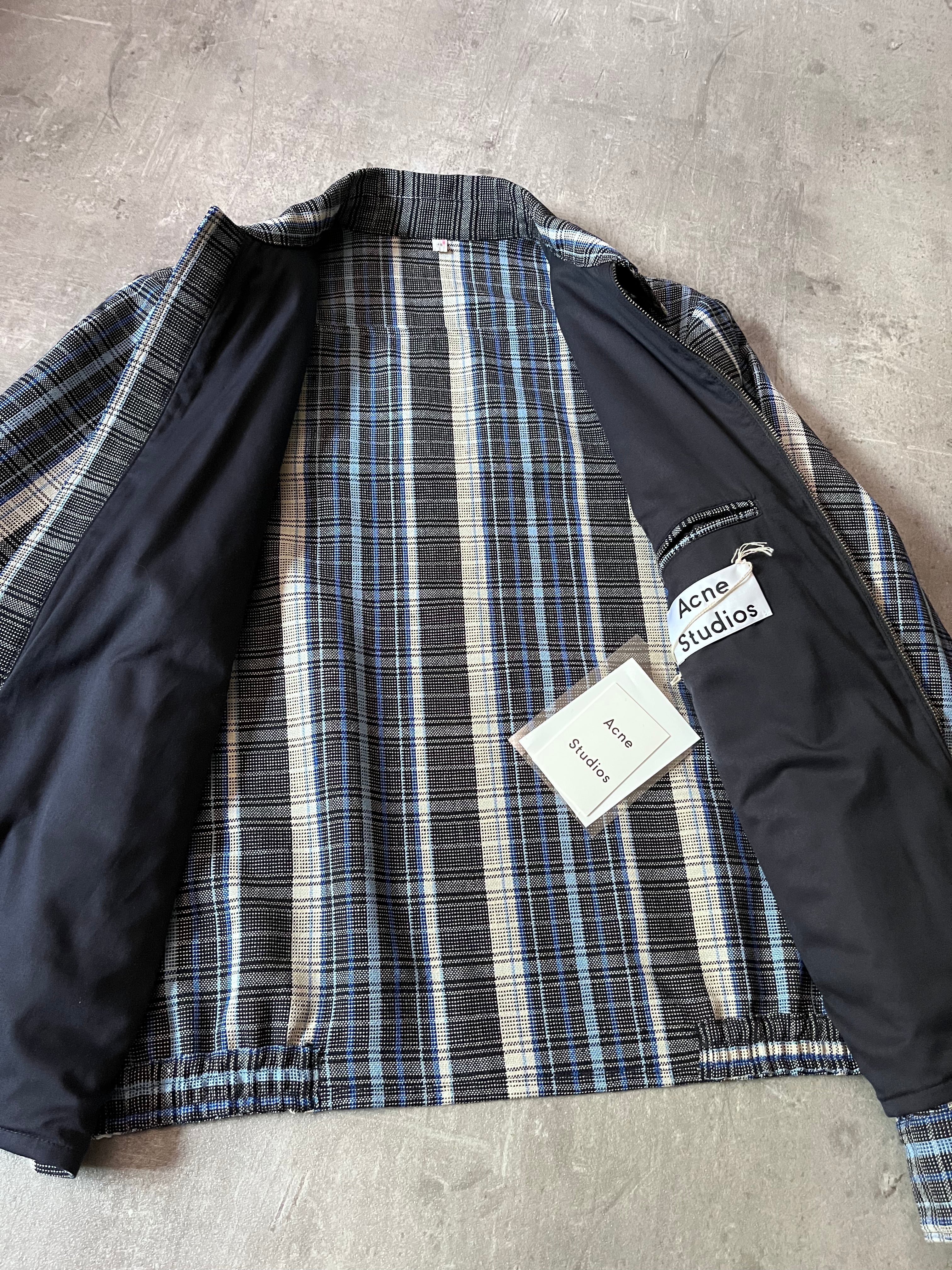 S/S 2016 Acne Studios Malcom Wool Tartan Jacket Blue Men - M