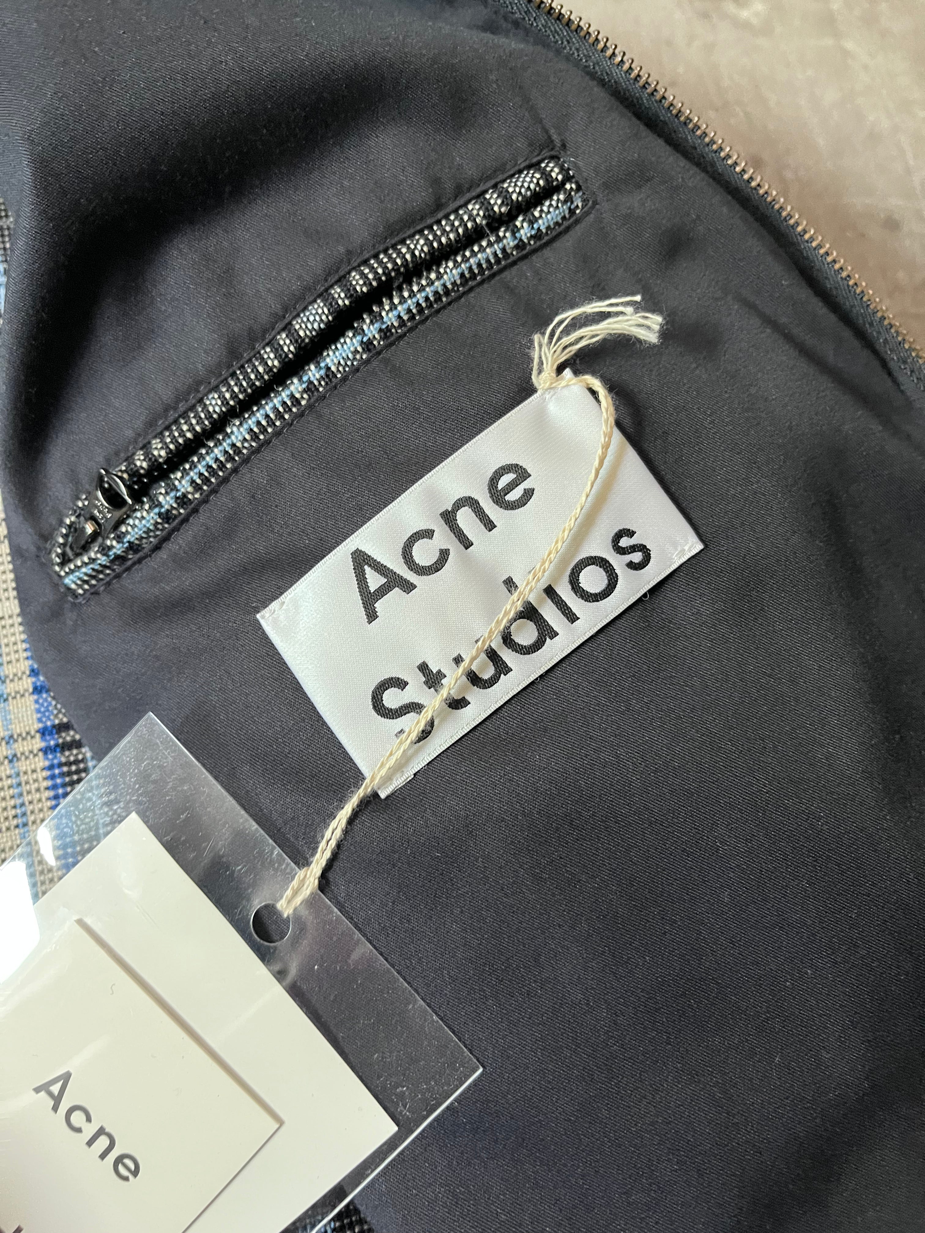 S/S 2016 Acne Studios Malcom Wool Tartan Jacket Blue Men - M