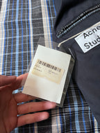 S/S 2016 Acne Studios Malcom Wool Tartan Jacket Blue Men - M