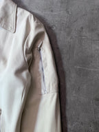 Hermes Lightweight Sport Leather Jacket White Men - L