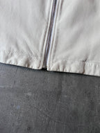 Hermes Lightweight Sport Leather Jacket White Men - L