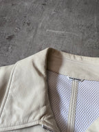 Hermes Lightweight Sport Leather Jacket White Men - L