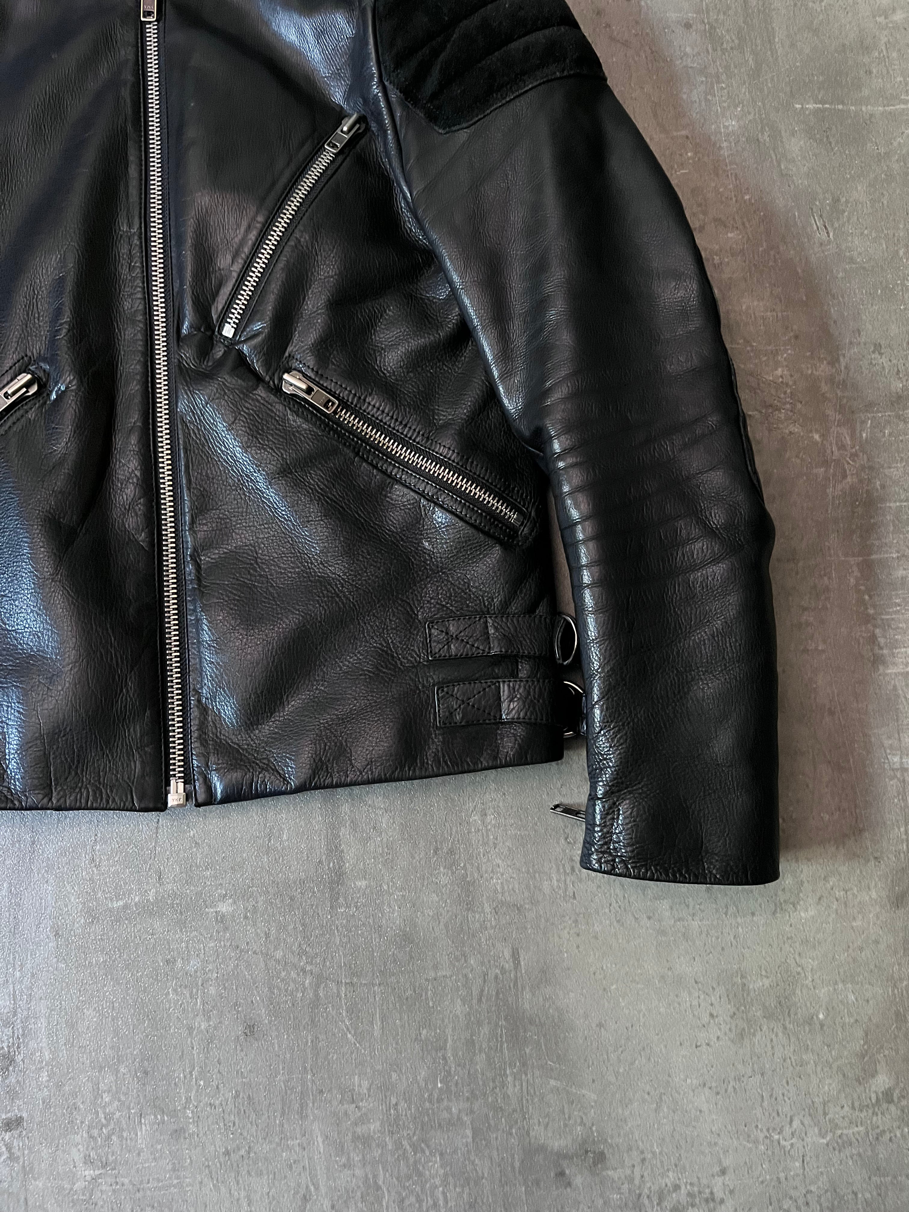 Acne Studios Oliver Biker Leather Jacket Black Men - S
