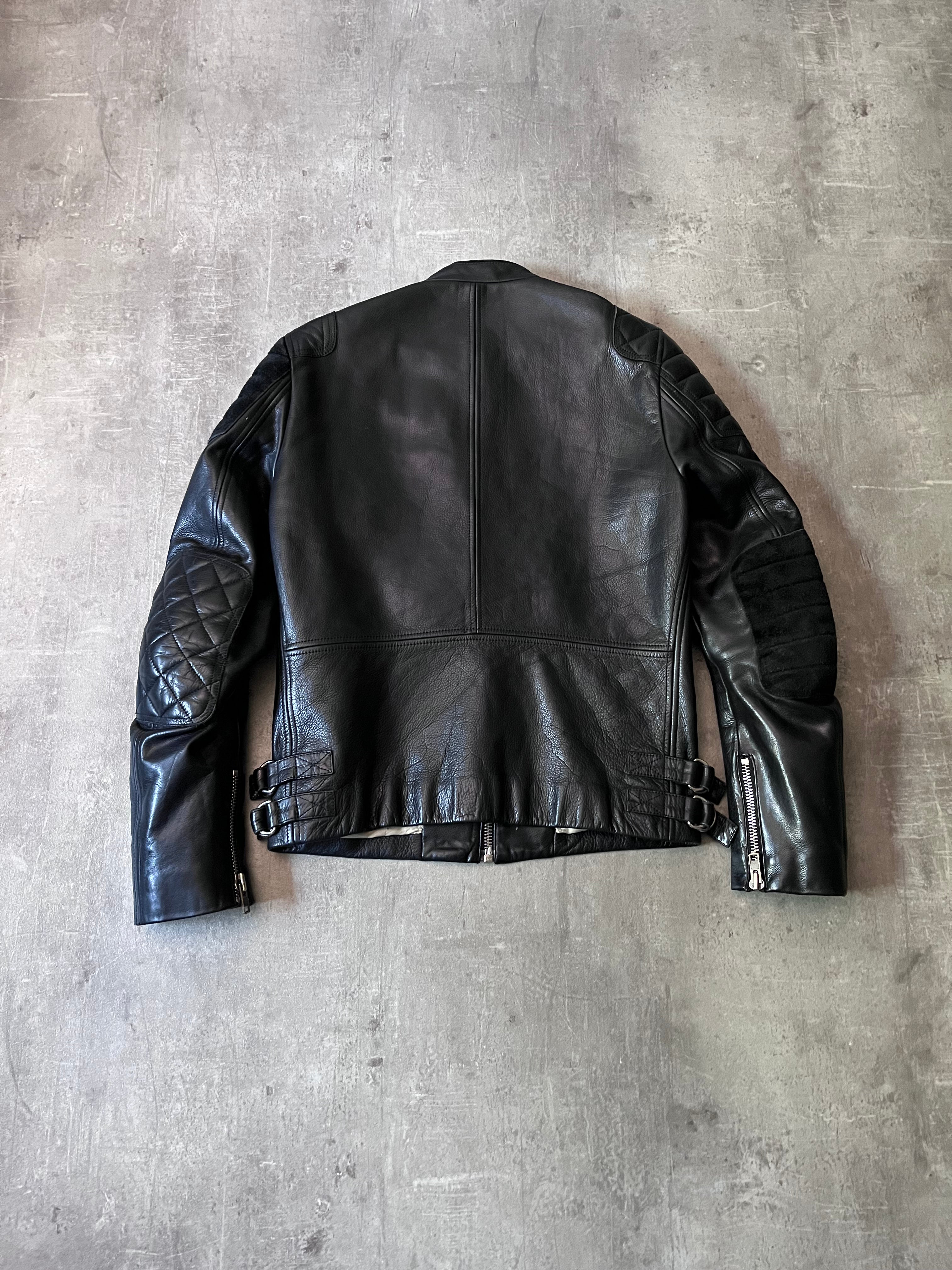 Acne Studios Oliver Biker Leather Jacket Black Men - S