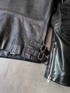 Acne Studios Oliver Biker Leather Jacket Black Men - S