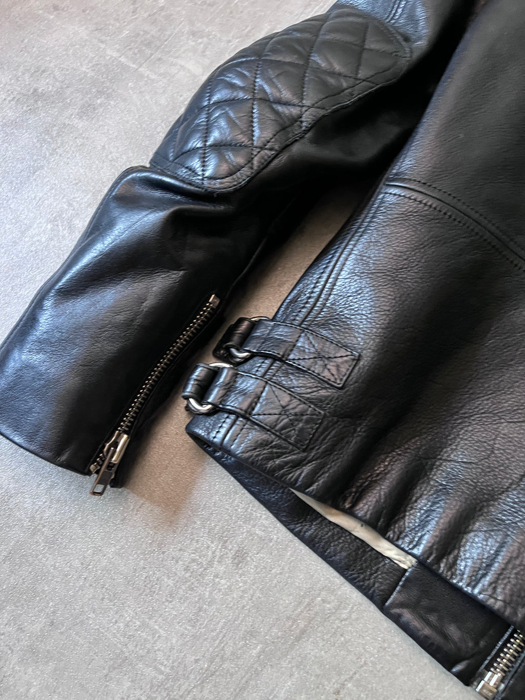 Acne Studios Oliver Biker Leather Jacket Black Men - S