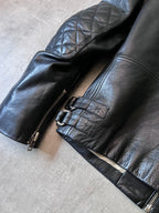 Acne Studios Oliver Biker Leather Jacket Black Men - S