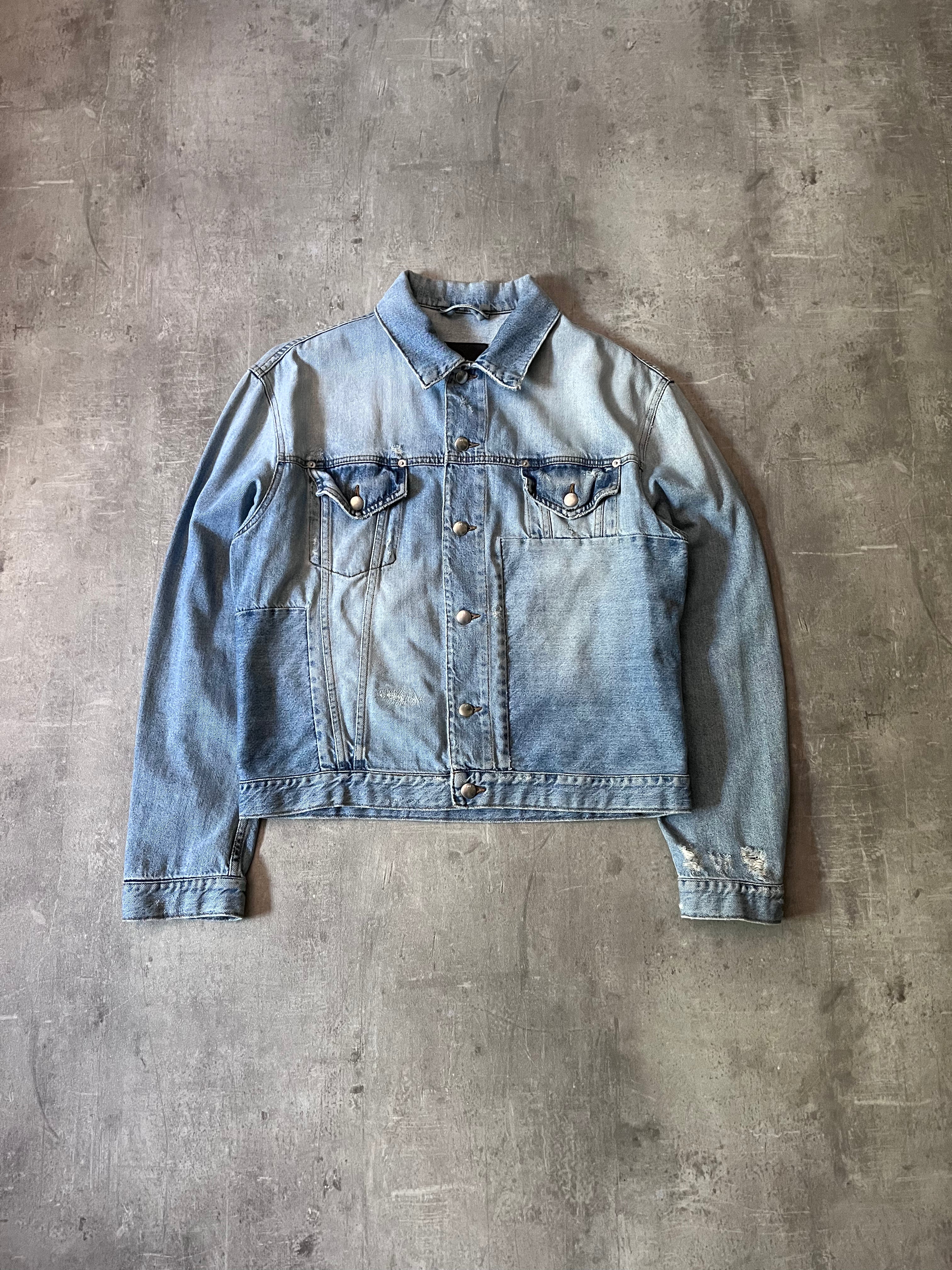 2014 Alexander McQueen Denim Jacket Blue Men - L