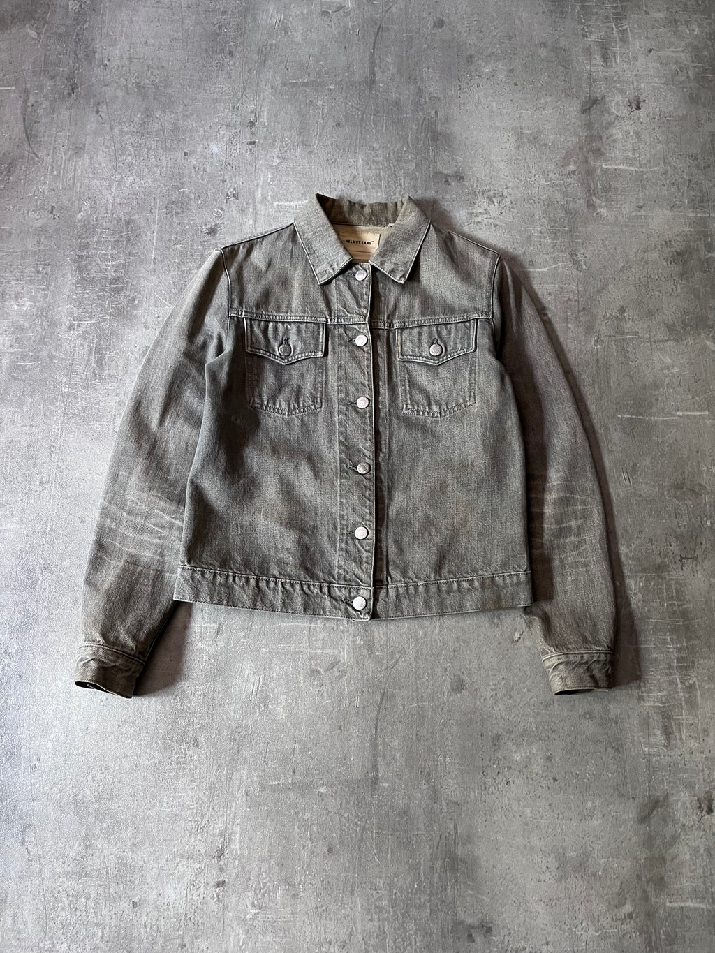 90s Helmut Lang Vintage Classic Denim Jacket Grey Women - S