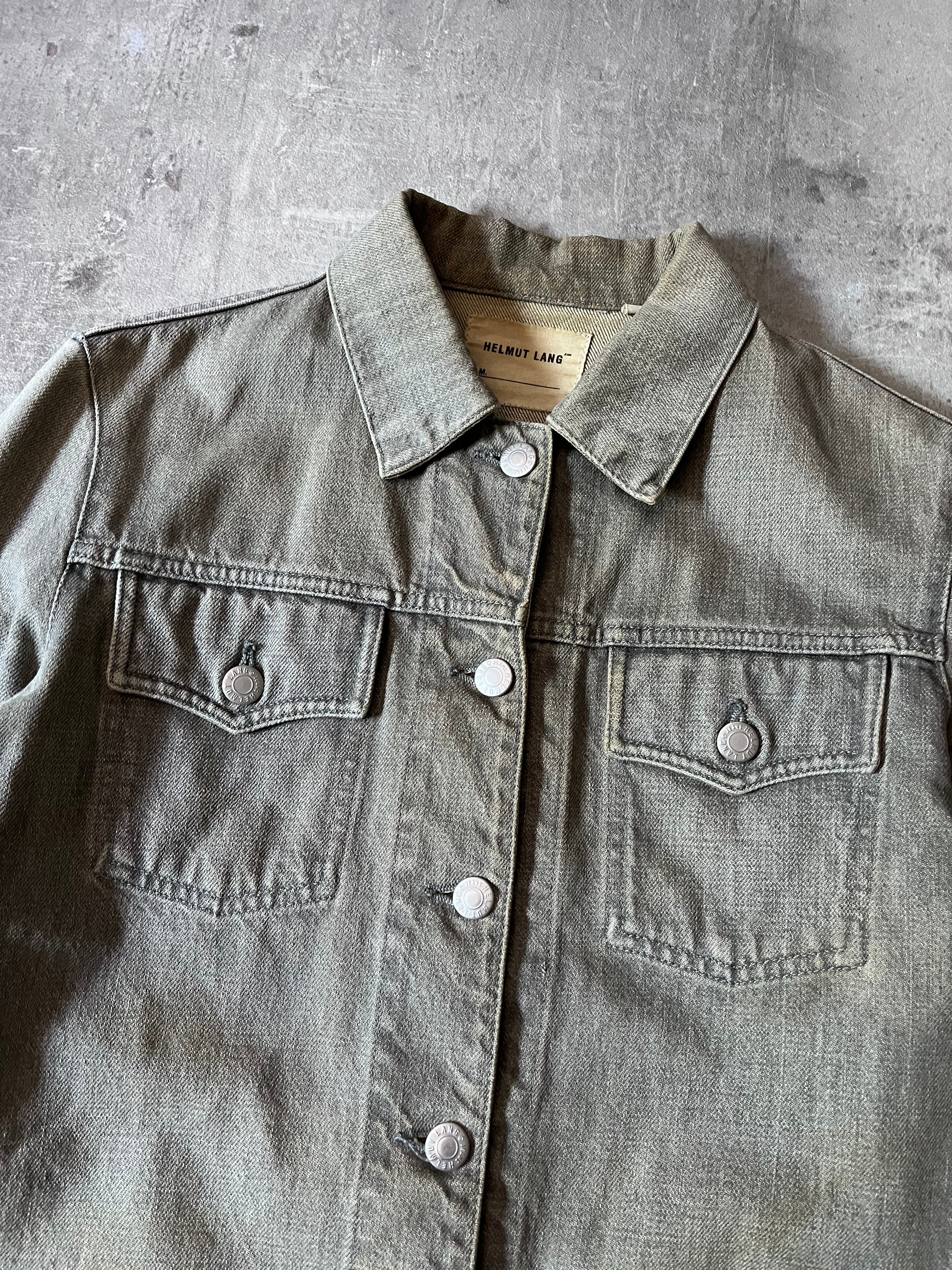 90s Helmut Lang Vintage Classic Denim Jacket Grey Women - S