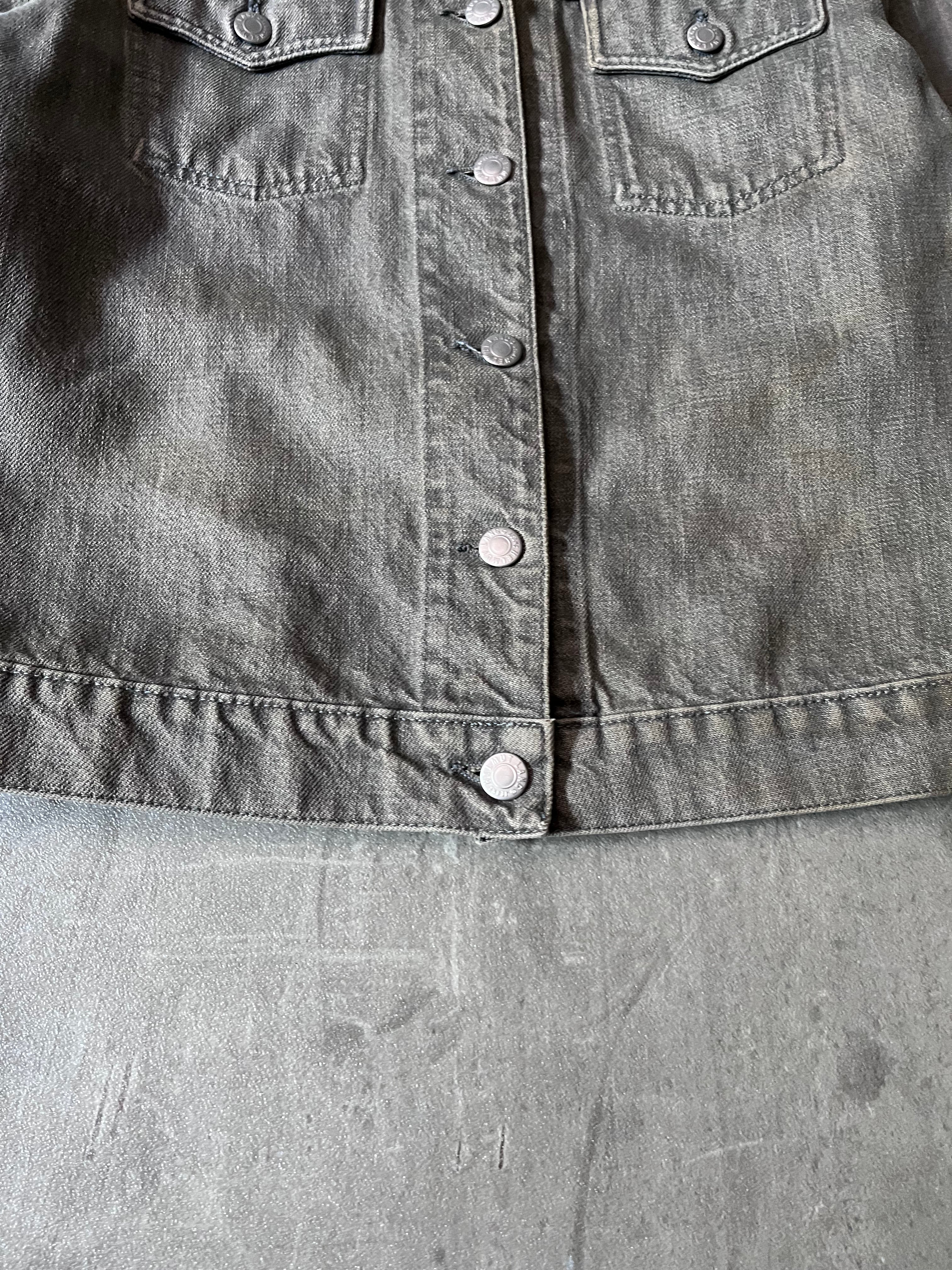 90s Helmut Lang Vintage Classic Denim Jacket Grey Women - S