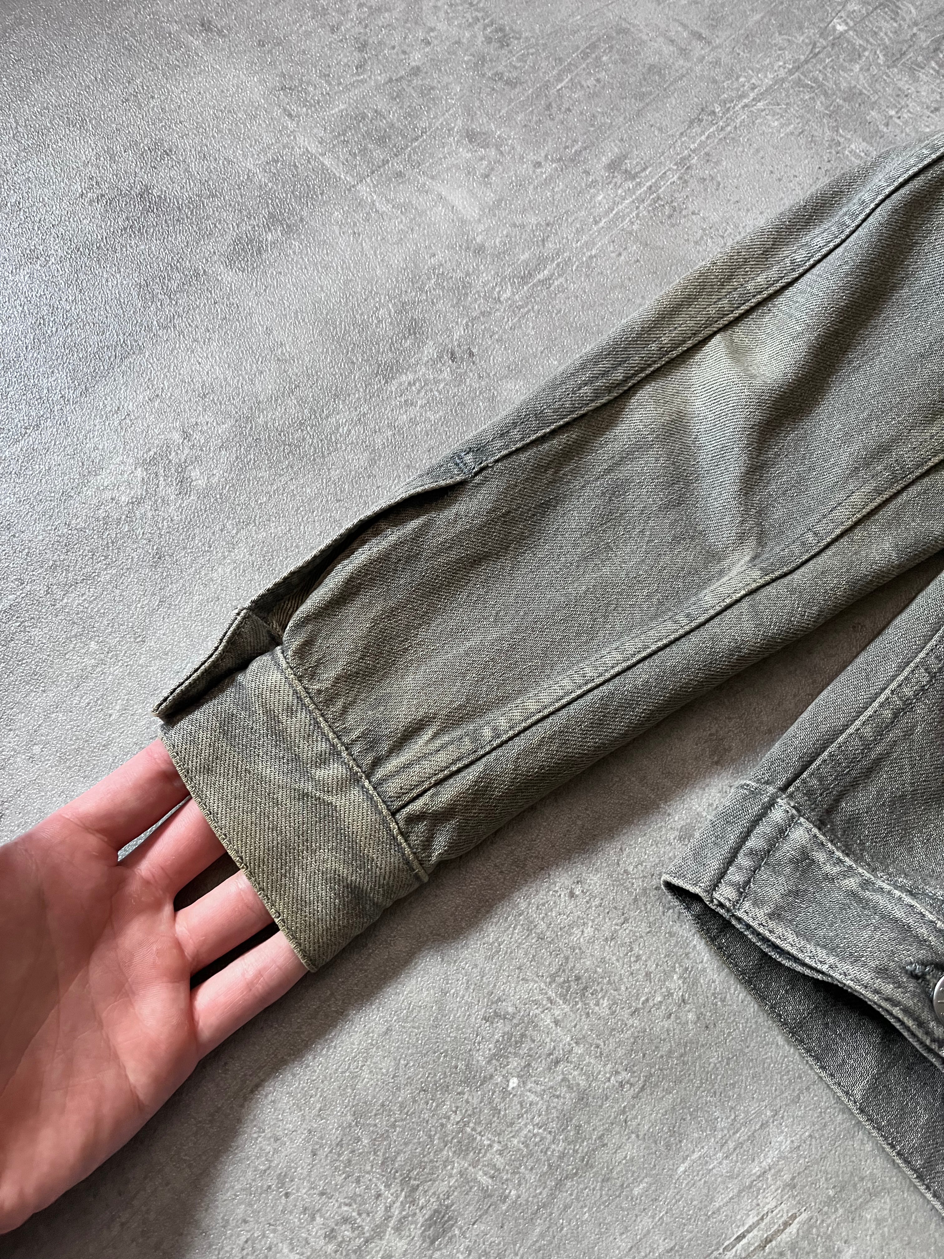 90s Helmut Lang Vintage Classic Denim Jacket Grey Women - S