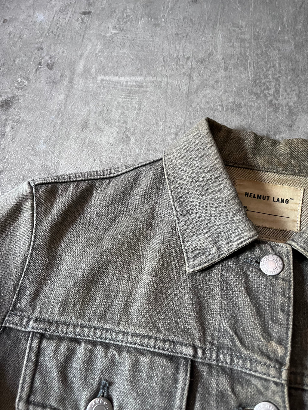 90s Helmut Lang Vintage Classic Denim Jacket Grey Women - S
