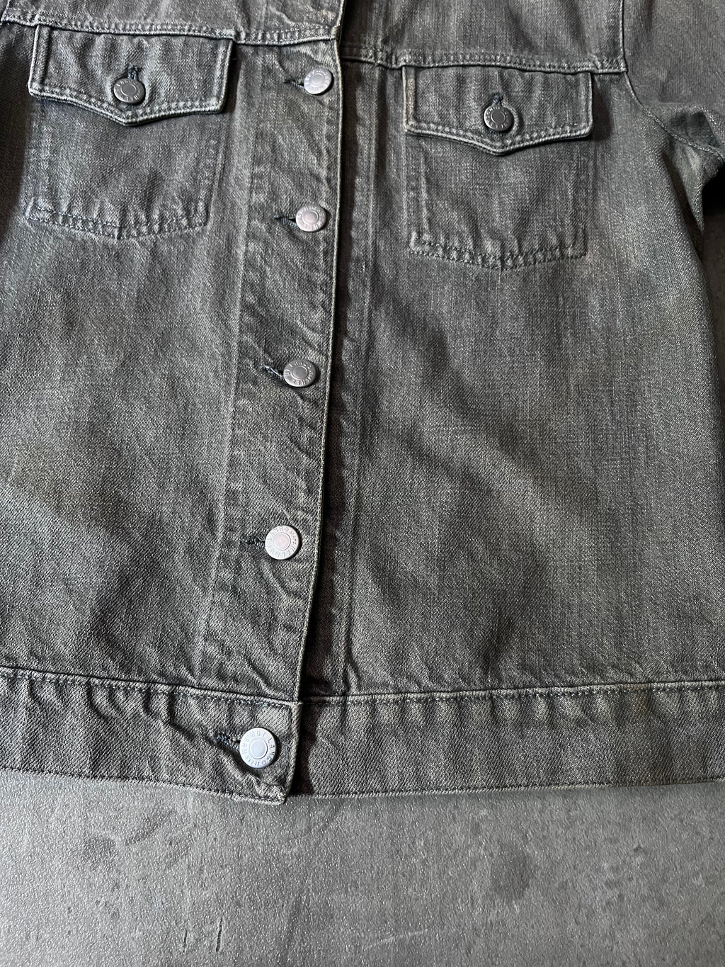90s Helmut Lang Vintage Classic Denim Jacket Grey Women - S