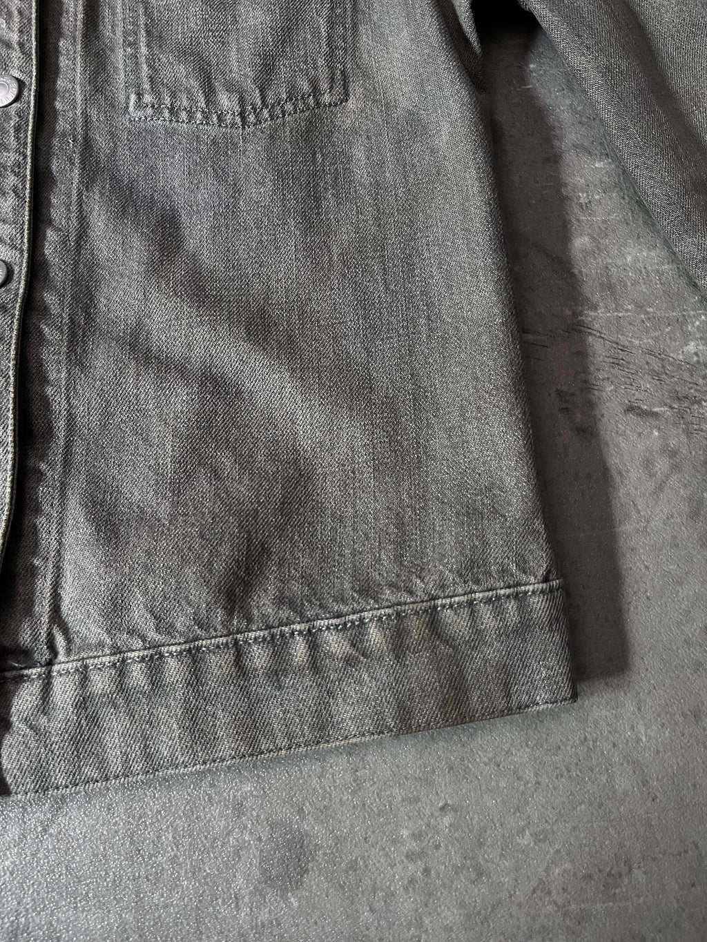 90s Helmut Lang Vintage Classic Denim Jacket Grey Women - S