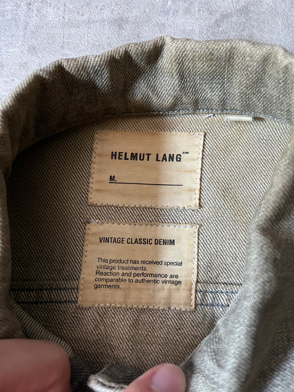 90s Helmut Lang Vintage Classic Denim Jacket Grey Women - S