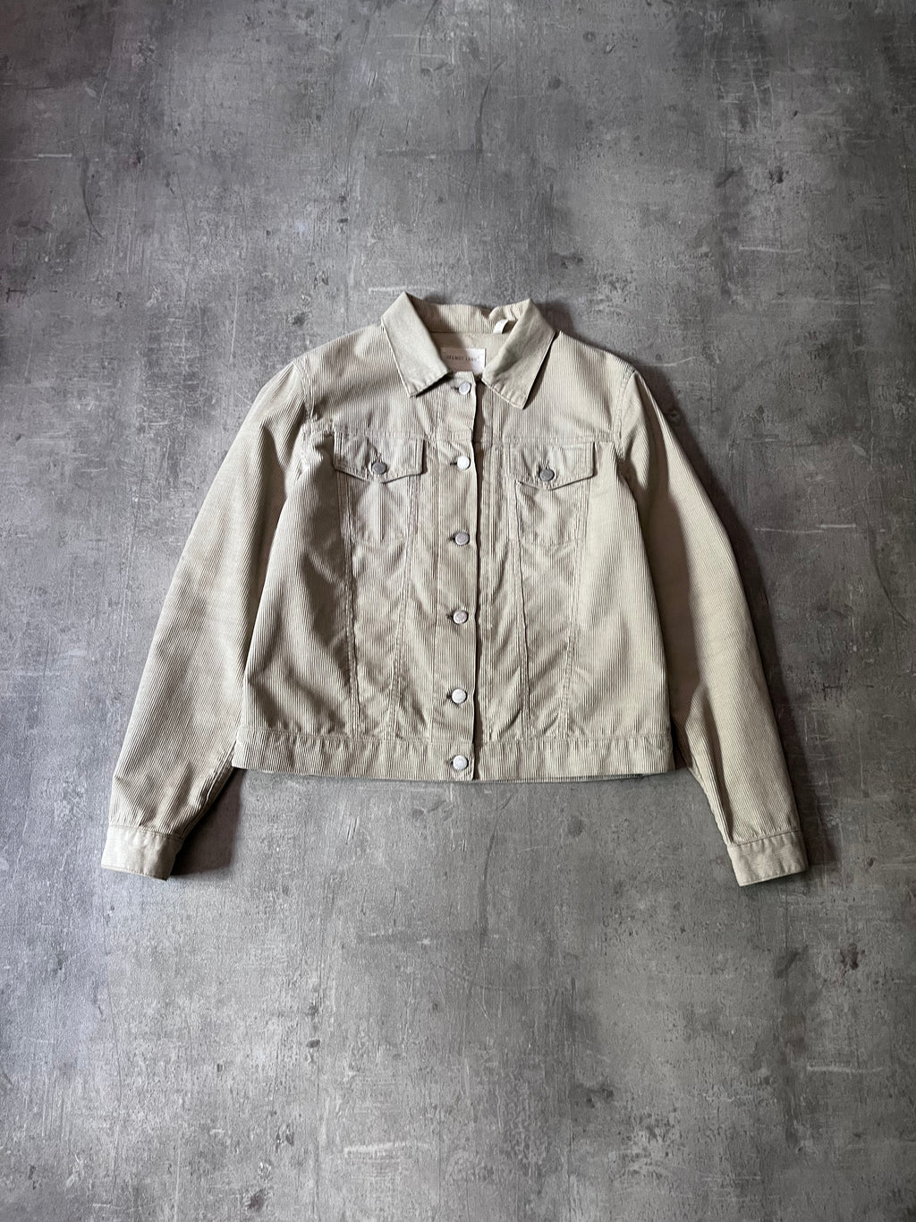 1998 Helmut Lang Corduroy Trucker Jacket Beige Men - S