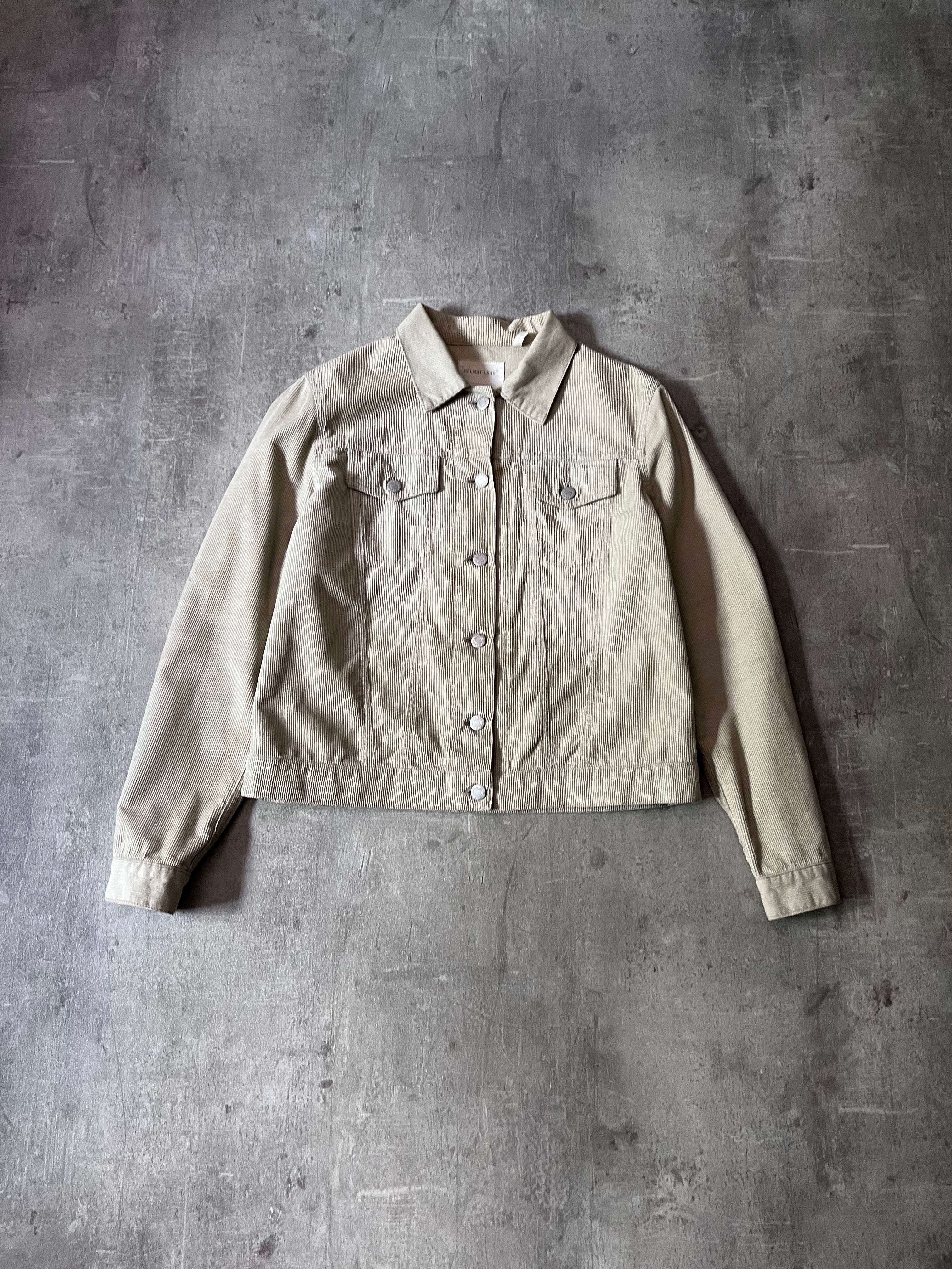 1998 Helmut Lang Corduroy Trucker Jacket Beige Men - S