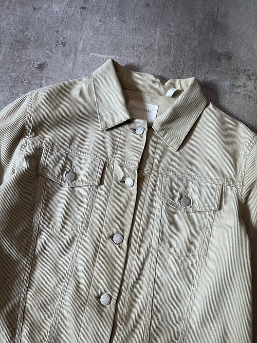 1998 Helmut Lang Corduroy Trucker Jacket Beige Men - S
