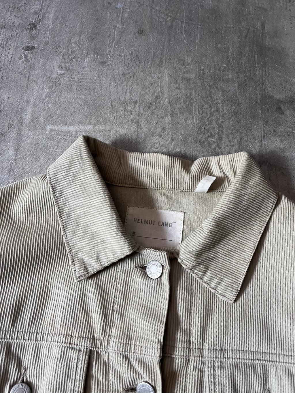 1998 Helmut Lang Corduroy Trucker Jacket Beige Men - S