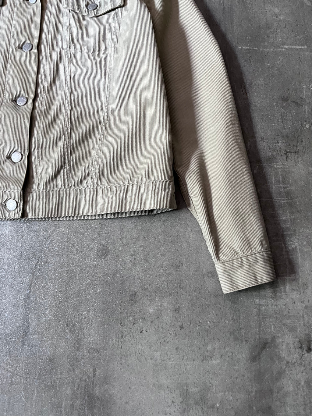 1998 Helmut Lang Corduroy Trucker Jacket Beige Men - S