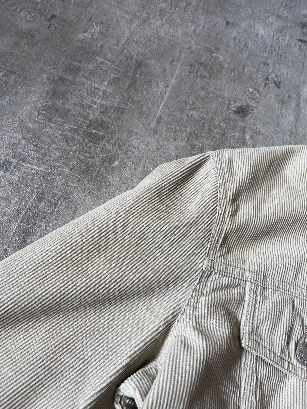 1998 Helmut Lang Corduroy Trucker Jacket Beige Men - S