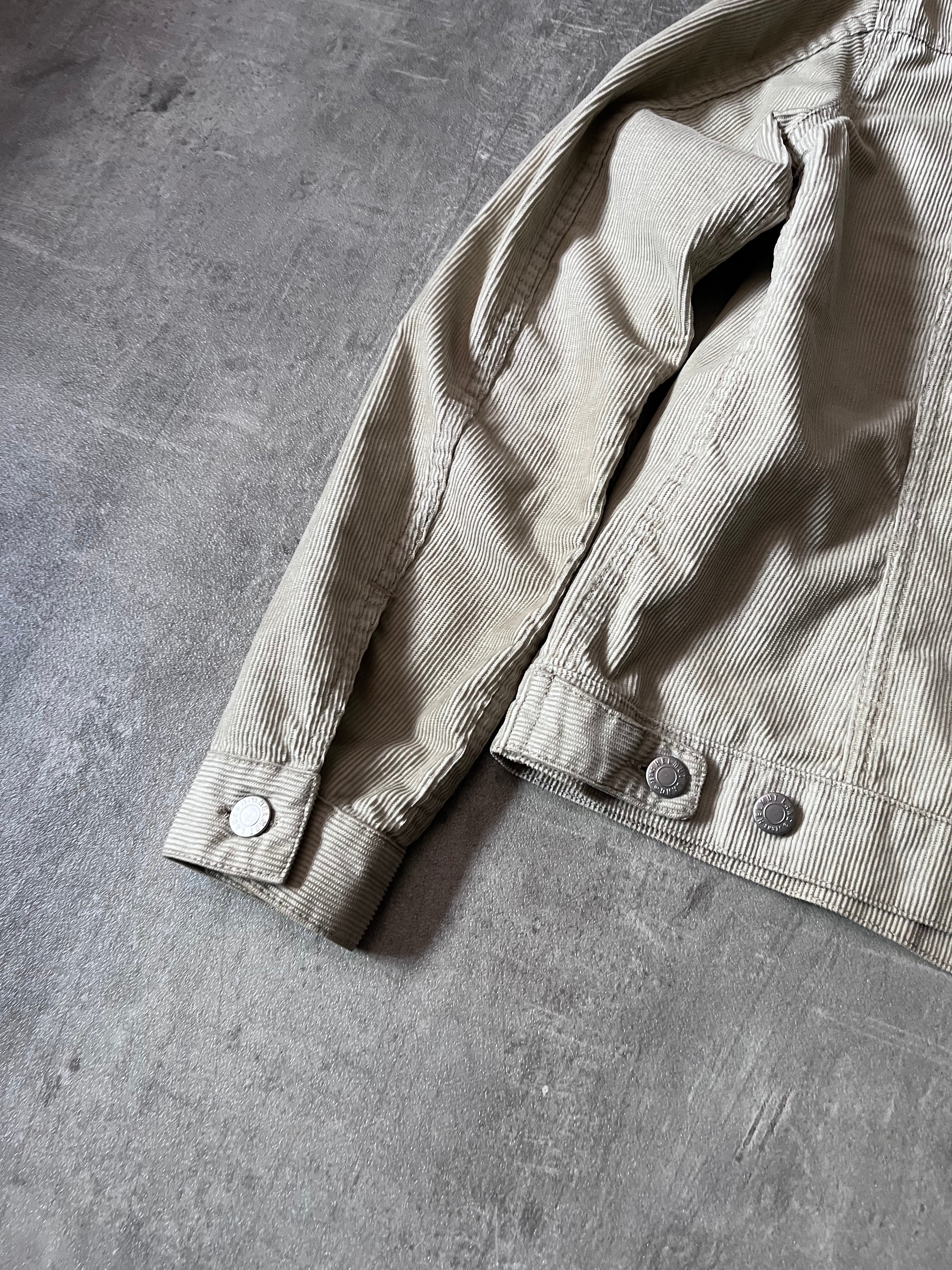 1998 Helmut Lang Corduroy Trucker Jacket Beige Men - S
